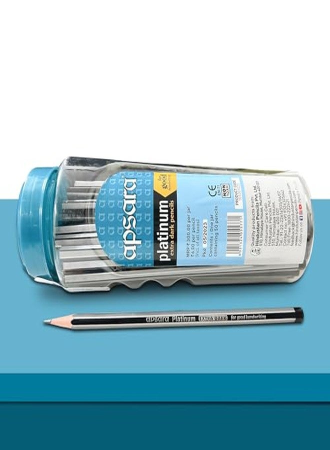 Apsara Platinum Pencil Jar, Smooth Writing & Non-Slip Grip, Quality Wood, Easy Sharpening, Convenient for Students, Professionals (Pack of 50) - Image 4